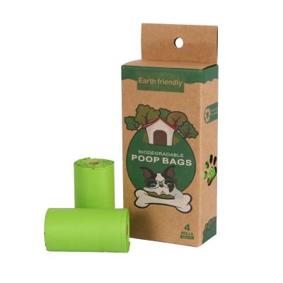 China 8 Sustainable Rolls In A Doggie Poop Bags Eco - Friendly Waste Rack Box Biodegradable Bag For Pet for sale