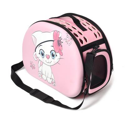 China Factory New Diagonal Direct Cartoon One-Shoulder Breathable Diagonal Pet Bag Foldable And Convenient Simmons Cat Cage Bag for sale