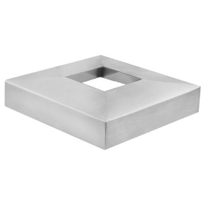 China High Quality Stainless Steel Pipe Railing Fittings Square Post Base Plate Cover for sale