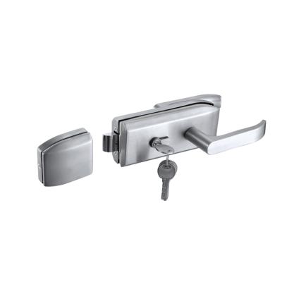 China Modern European Design Hotel Bedroom Entrance Sliding Door Hardware Lever Handle Locks Set With Key Cylinder for sale