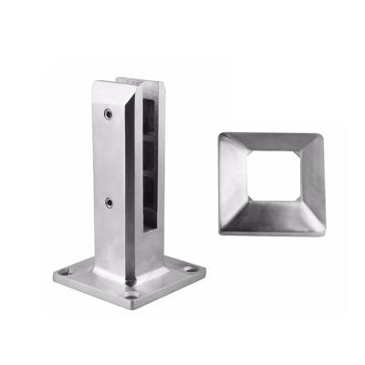 China Hotel Stainless Steel Glass Clamp For Enclosure for sale