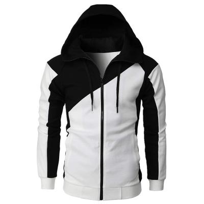 China Custom Bulk Fitness Mens Fleece White Logo Anti-wrinkle Design Full Face Zipper Casual Hoodie Men, Custom Mens Full Zip Up Hoodie face for sale