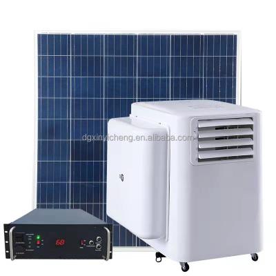 China NEW Model 1HP 9000BTU Portable Household Solar Dehumidifier Solar Fan Solar Air Conditioner Hybrid for sale