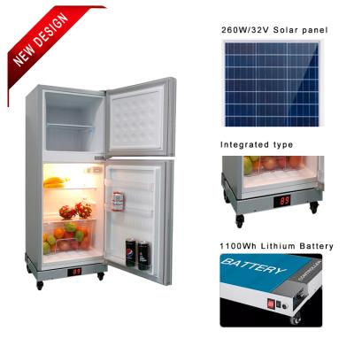 China First Model Energy Storage Solar Refrigerator Solar Fridge with LiFePO4 Lithium Battery as Backup Power for Home Commercial Use for sale