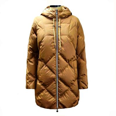 China Waterproof 2023 Autumn Winter very popular  Embossed Puffer Down hooded Jacket Women jacket  Waterproof ODM OEM Outooor for sale