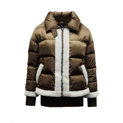 China Waterproof 2023 Winter very  popular  Puffer Down  Women Water repellent detachable berber fleece luxury  outdoor Jackets hood ODM OEM for sale