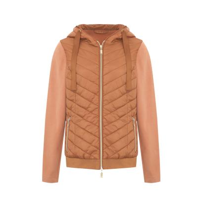 China Waterproof 2023 new popular women Autumn and  winter  quilting imitation down padded   fashion  jacket OEM ODM for sale