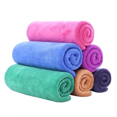 China Solid Color Hypoallergenic Custom Car Cleaning Super Absorbent Thick Microfiber Drying Hair Wrap Towels With Logo for sale