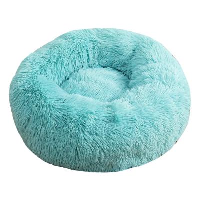 China Breathable Winter Deep Sleep Puppy Bed Machine Plush Round Pet Indoor Super Soft Heating Washable Comfortable Nest for sale