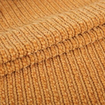 China Min Memory TR Polyester Rayon Spandex hacci dobby sweater microfiber low rib knitted chenille fabric in roll min quantity TR for garment for sale