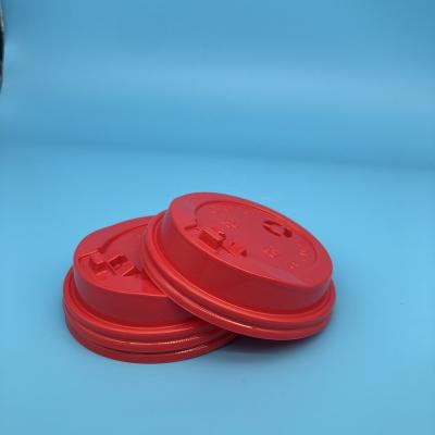 China Non Spill 75mm 80mm 90mm PS Blue Black White Disposable Coffee Cup Plastic Lid White Black Plastic Lid for sale