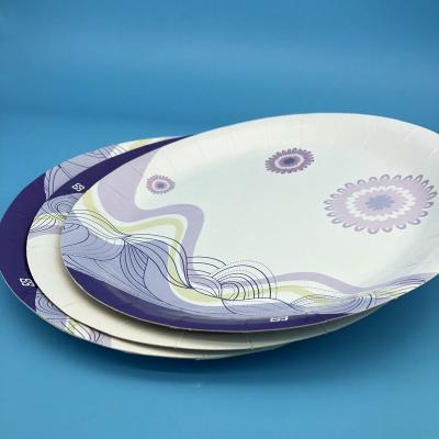 China Disposable Eco-Friendly Biodegradable Paper Plates Birthday Party Store for sale