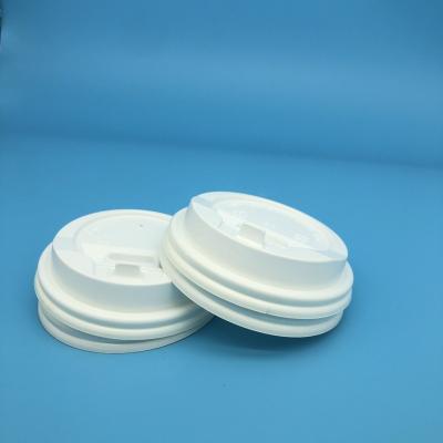 China Non Spill PS Coffee Paper Cup Non Spill Plastic Lid For Open End Hot Disposable Easy Customized Logo for sale