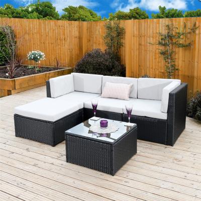 China Eco-freindly 2021 Outdoor Waterproof Metal Garden Terrace Furniture Rural Rattan Modular Sofa Set for sale