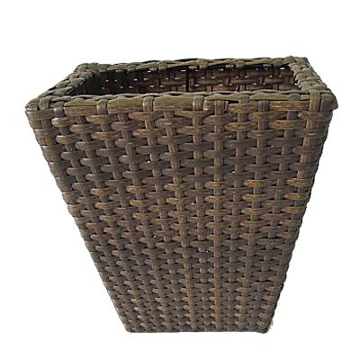 China Wholesale Outdoor Eco-friendly/Durable/Waterproof Decorative Flower Hand - Woven Plastic Rattan Garden Rack Plant Pots From China Suppliers With Low Price for sale