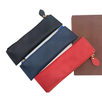 China Waterproof Pencil Bag PU Leather Pen Case Small Zipper Pouch for Pencils, Pens, Markers for sale