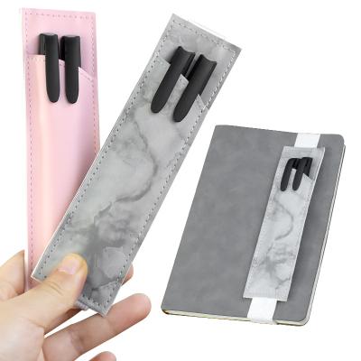 China Eco-Friendly Elastic Notebook Pen Holder PU Leather School Pencil Case Elastic Band Elastic Band Hot Sale Waterproof Office Waterproof for sale