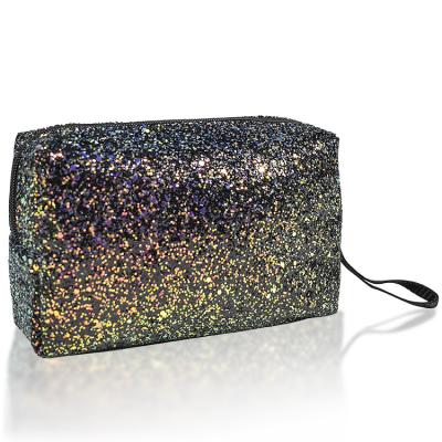 China Waterproof Professional Makeup Bag Glitter PU Sequin Beauty PU Cosmetic Bag For Girls for sale