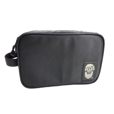 China Custom Made Durable Waterproof Black Nylon Dopp Kit Toiletry Bag Travel Toiletry Wash Bag Men Zip Pouch for sale