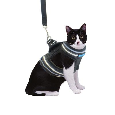 China Soft Medium Adjustable Personalized Mesh Cat Leash Harness Breathable Dog Cat Chest Straps Outside Yard Walk Puppy for sale