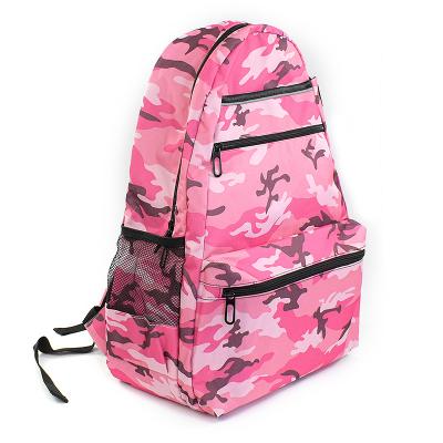 China Multicolor Camouflage Woman Tennis Backpack Bag Waterproof Tennis Bag Women Badminton Backpacks Racket Bag Waterproof Optional Pink for sale