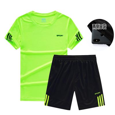 China Breathable Wholesale Custom Logo Made Blank Men Shorts Set Streetwear Unisex T-Shirt And Shorts Two Piece Set for sale