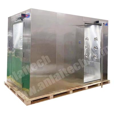 China Cleanroom Entrance GMP Cleanroom Stainless Steel Air Shower With Interlocked Air System for sale