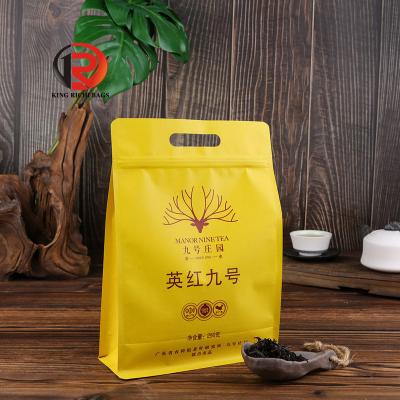 China White Brown Kraft Paper Bag Biodegradable Stand Up Bags With Ziplock For Dry Fruit Nuts Snack Stand Up Kraft Paper Bag For Food for sale