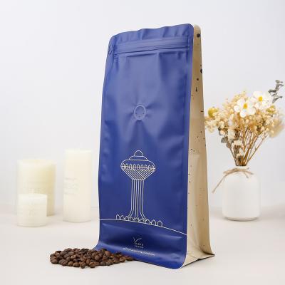 China Custom Packaging Coffee Bean Packaging Bag Aluminum Foil Bag Zipper Side Exhaust Valve Moisture Proof Bag for sale