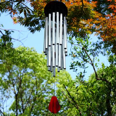 China Minimalist Amazon Hot Sale Garden Metal Hanging Wind Bells Memorial Solid Wood Pallet Wind Bell for sale