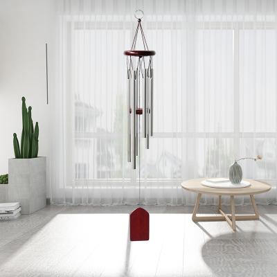 China Minimalist Windchime Windchime Low Price Aluminum Wood Tube Pallets Small Indoor Hanging Chimes for sale