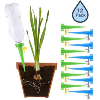 China Factory Sprinkling Hot Sale 12pcs Drip Spike Self Watering Device Adjustable Automatic Water Flow With Valve for sale