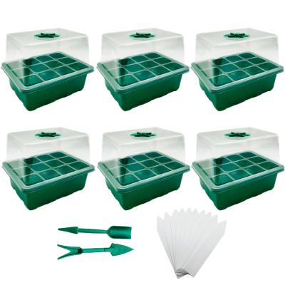 China 6 Pack Eco-friendly Seed Planting Garden Seeding Germination Propagators Set Seed Starter Tray For Plants for sale