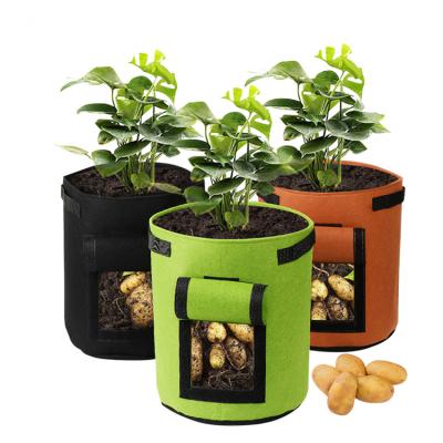 China Vegetables Tomato Planting Potato Felt Bag Root Pouch Growing Bag Nursery 7 Gallon Grow Bag for sale