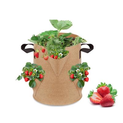 China Garden Planting High Quality Indoor Black Natural Standard Grow Bags With Breathable Handles Grow Bag for sale