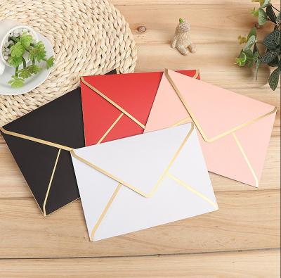 China High Quality Gold Line Gift Wrap Paper Envelope For Jewelry Packaging Service for sale