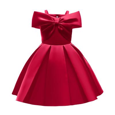 China New Washable Strapless New Off-the-Shoulder Solid Princess Dresses For Kids for sale