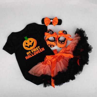 China New Short Sleeve My First HalloweenToddler Babies Costumes Outfits Baby Dress Up Sets for sale