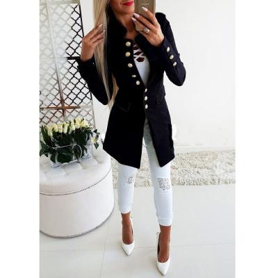 China Hot Sale Women Slim Fit Blazers Anti Shrink Coat Latest Design Casual Ladies Long Blazer Long for sale