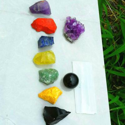 China China Whosale Custom Crystal Kit Meditation Natural Gift Box Set Stone Chakra Crystals Healing Stones for sale