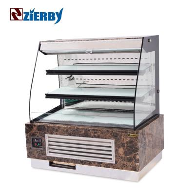 China 1.5 meter restaurant bar counter design supermarket display refrigerator glass showcase ZKF-150A3 for sale