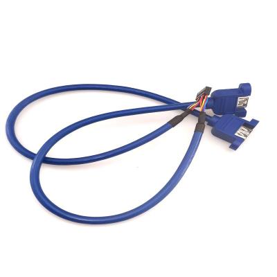 China 20pin Camera To Dual USB3.0 A Female Mount USB 3.0 Cable for sale