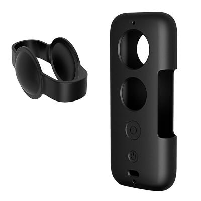 China Action Camera Protective Silicon Case Insta360 UN X Silicone Case with Lens Cover Protective Silicon Case Camera Lens Cover for Insta360 UN X (Black) for sale