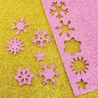 China Puffy EVA Sticker Wholesale Decorative Children's Sticker Christmas Snowflake 3d Sticker for sale