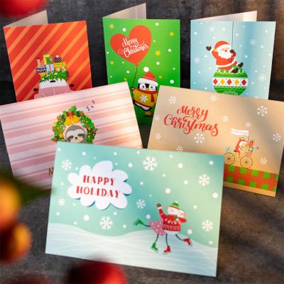 China Europe Gift Vouchers Merry Christmas Greeting Card with Envelope and Cute Christmas Tree Gift Vouchers Design for sale