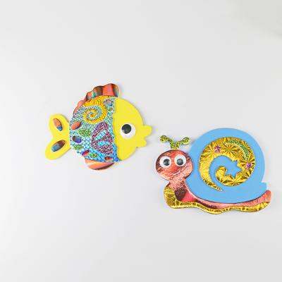 China Shape Creative High Quality DIY Toy Low Price Fish And Snail Souvenir Fridge Magnet For Kids for sale