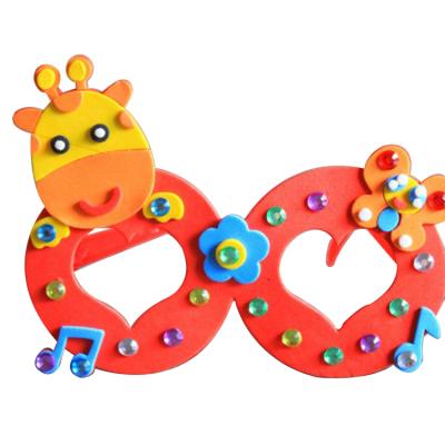 China Factory Custom Colorful DIY Foam Cute EVA Cartoon Glasses For Kids Customzied for sale