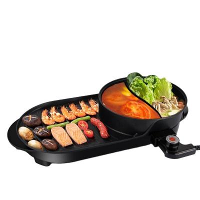 China Professional Multi Functional Cooking Electric Hotel Table Barbecue Grill With Hotpot for sale