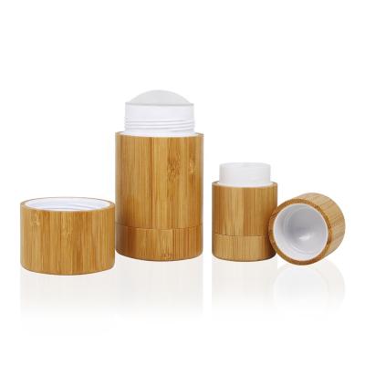 China 2021 New Design Recycled Bamboo Double Wall Packaging 15g Bamboo Deodorant Stick Bottle for sale