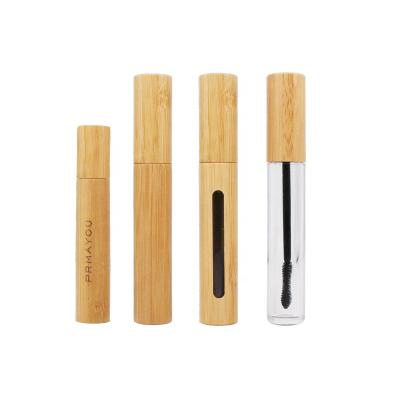 China Household Appearance Refillable Empty Eco - Friendly Bamboo Mascara Tube With Eyelash Brush for sale